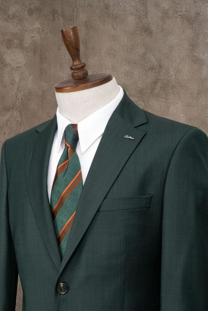Dark Green Tailored Suit for Men